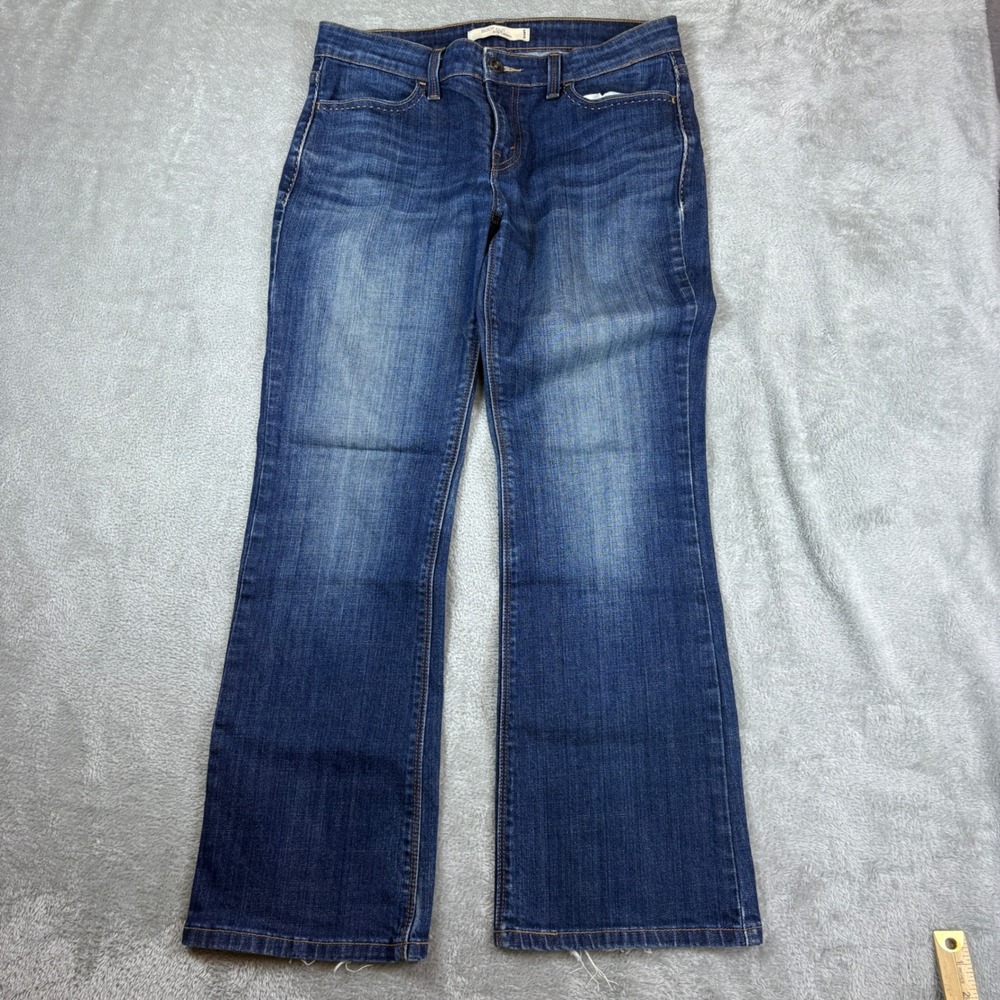 Levi's Jeans Women 8 M (Fits 32x29) 515 Bootcut Whiskered Faded Stretch Denim